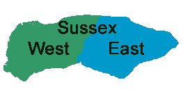 Map of East and West Sussex